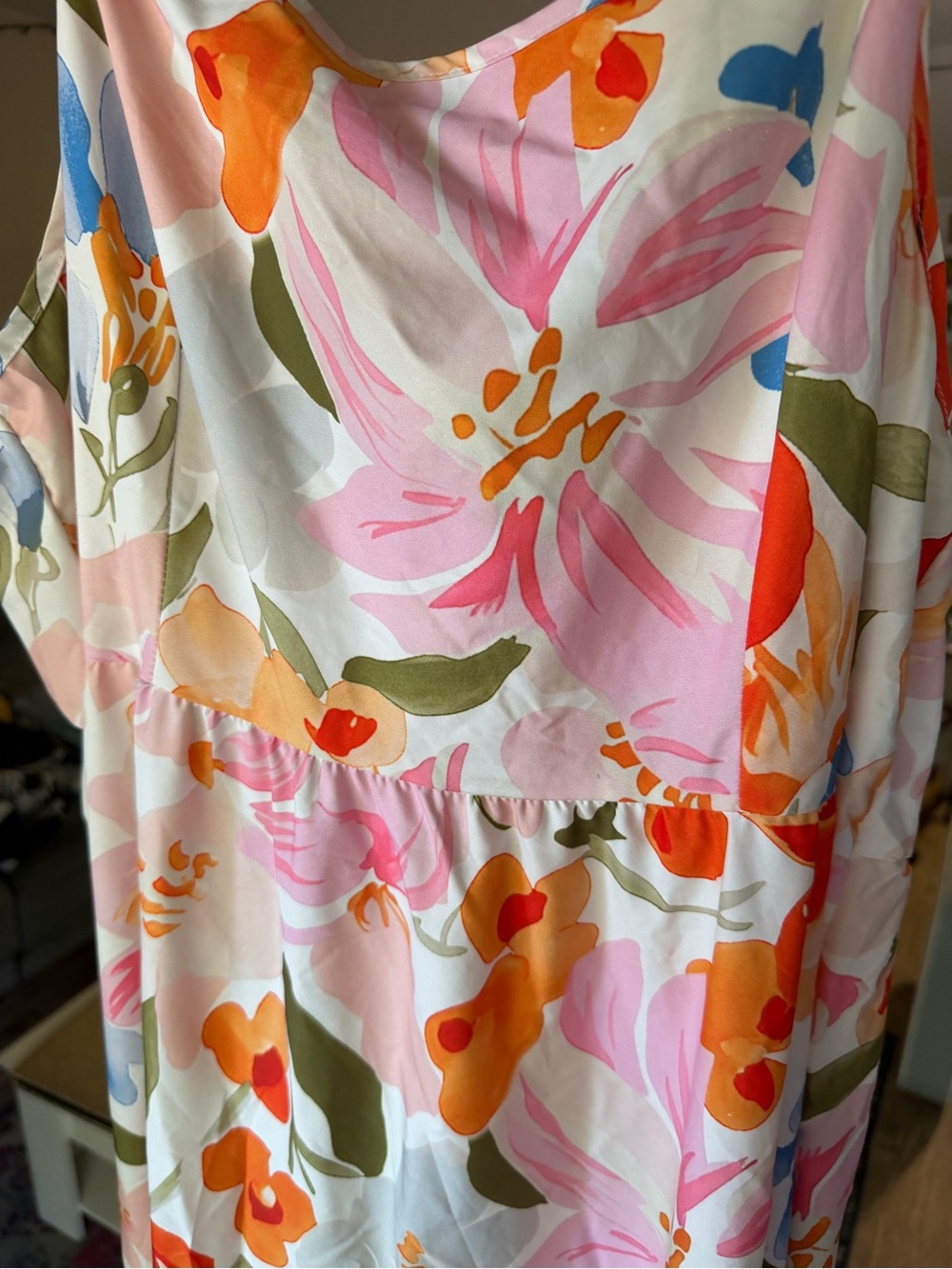 Floral Pink & Orange womens' Dress
